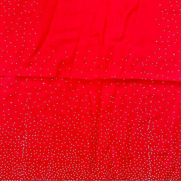 VINTAGE GALLERIA RED STUDDED CASHMERE SCARF MADE IN ITALY - Picture 5 of 10